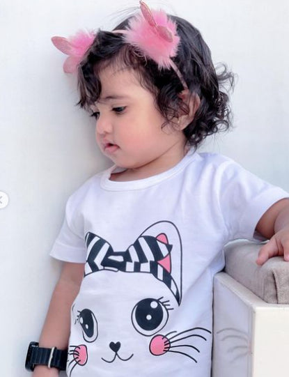 Hello Kitty Cotton Pajama Set (White/Black)